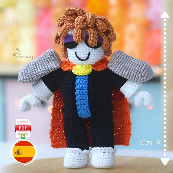 Crochet Gamer Avatar - Roblox Amigurumi Pattern (digital download) product image (1)