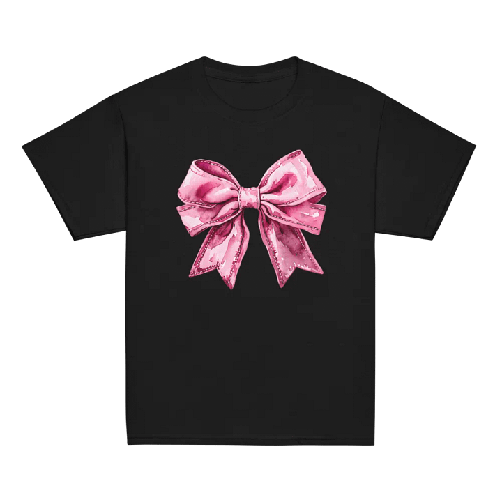 Whimsical Pink Bow Tee for Kids product image (1)