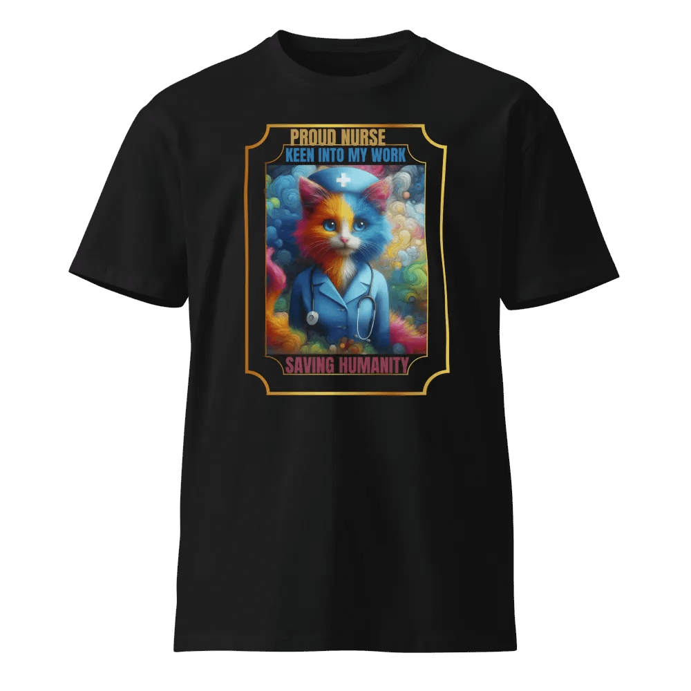 Whimsical Nurse Cat Unisex T-Shirt product image (1)