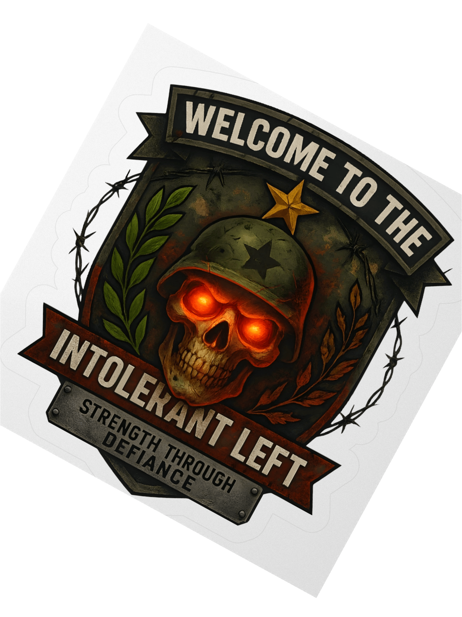 Defiant Skull Emblem Kiss Cut Stickers product image (7)