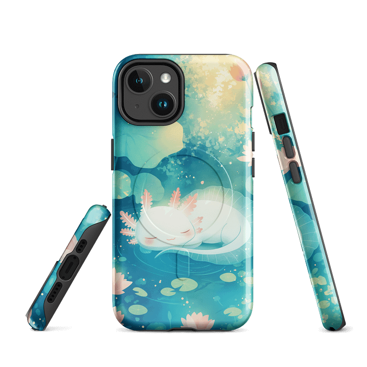 Axolotl Flower Pond Serenity MagSafe Tough Case for iPhone product image (1)
