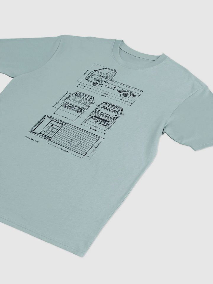 Honda Acty Truck Blueprint T-Shirt product image (8)