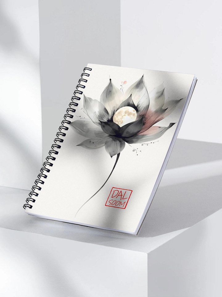 Moonlit Lotus Spiral Notebook product image (2)