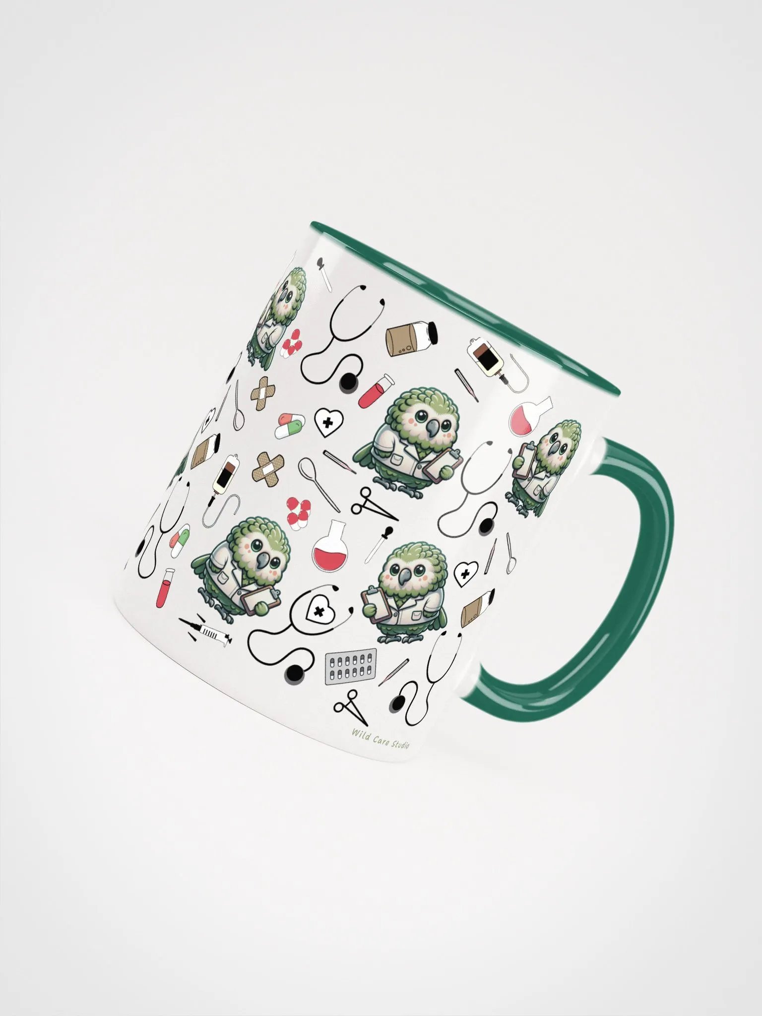 Cute Medical Coat Kakapo Ceramic Mug product image (19)
