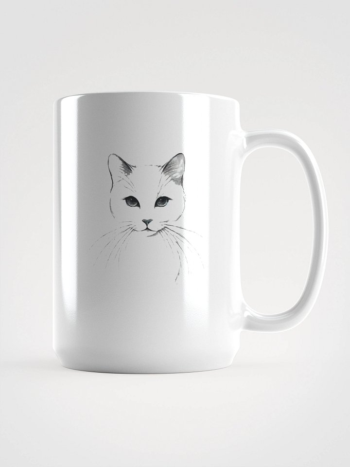 Elegant Feline Sketch Mug product image (1)