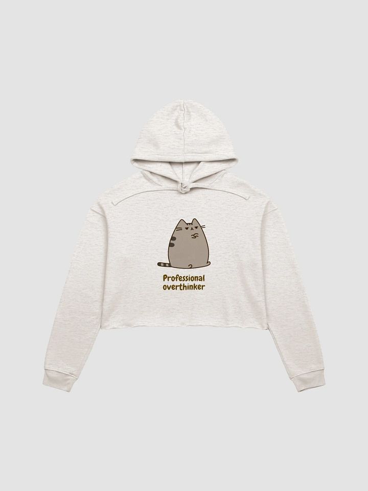 Meme Professional Overthinker Kitty Crop Hoodie product image (6)