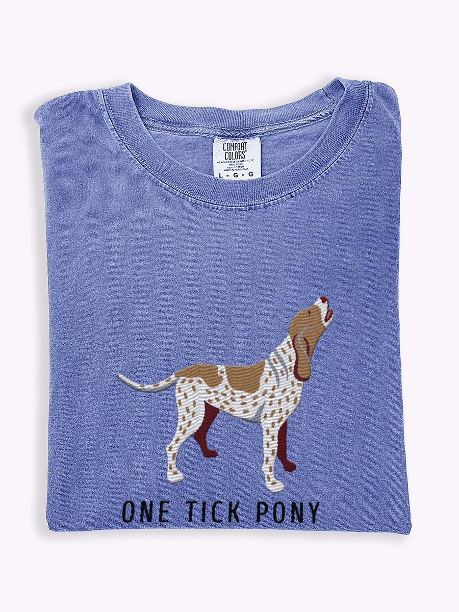 One Tick Pony T-Shirt(Embroidered) of a Redtick Coonhound product image (1)