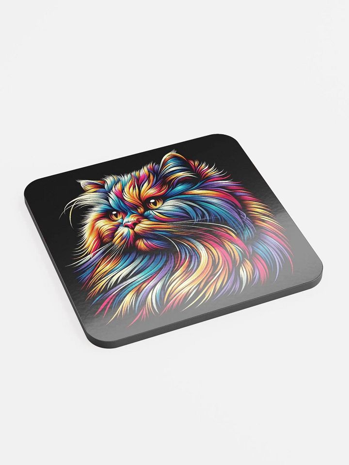 Glossed Cork Coaster: British Longhair product image (2)