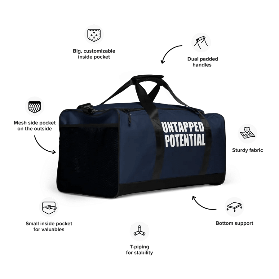 Untapped Potential Navy Blue Duffle Bag product image (10)