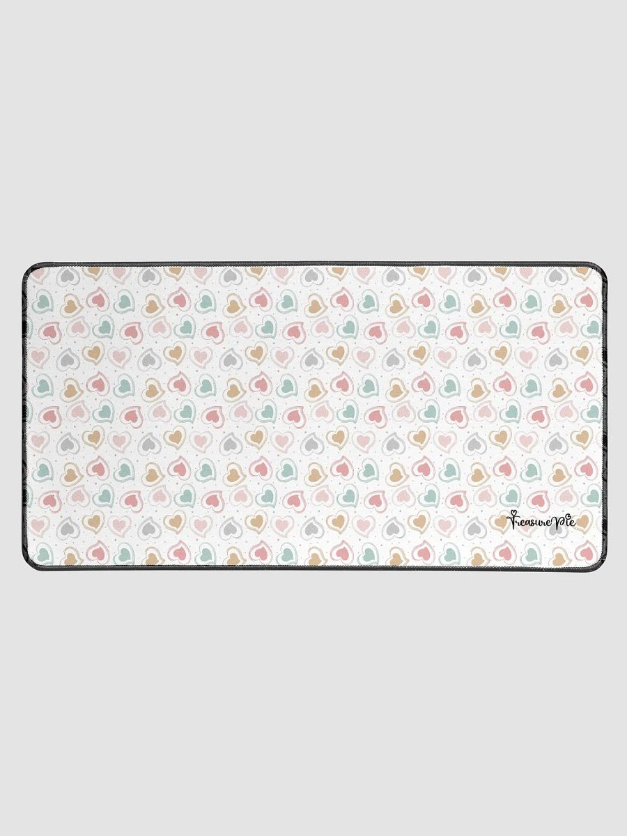 Colorful Pastel Hearts Desk Mat by Treasure Pie product image (2)