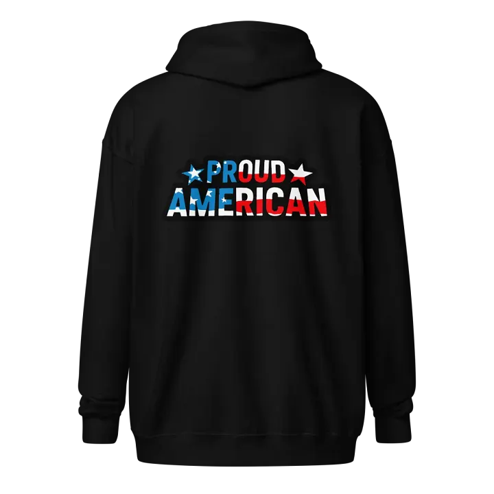 Zip Hoodie: Proud American product image (2)
