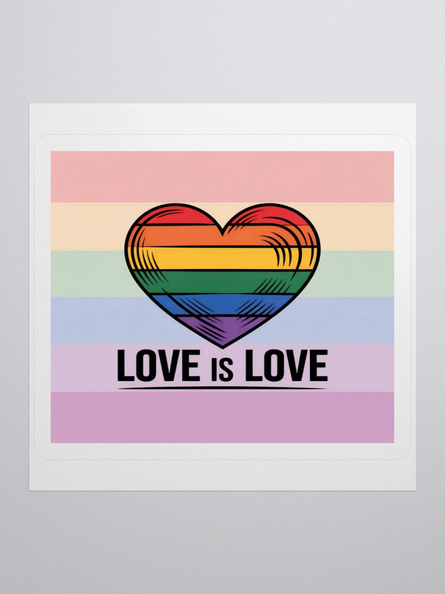 Exclusive "Love is Love" Rainbow Pride Sticker by TDS Music - Celebrate Inclusivity product image (3)