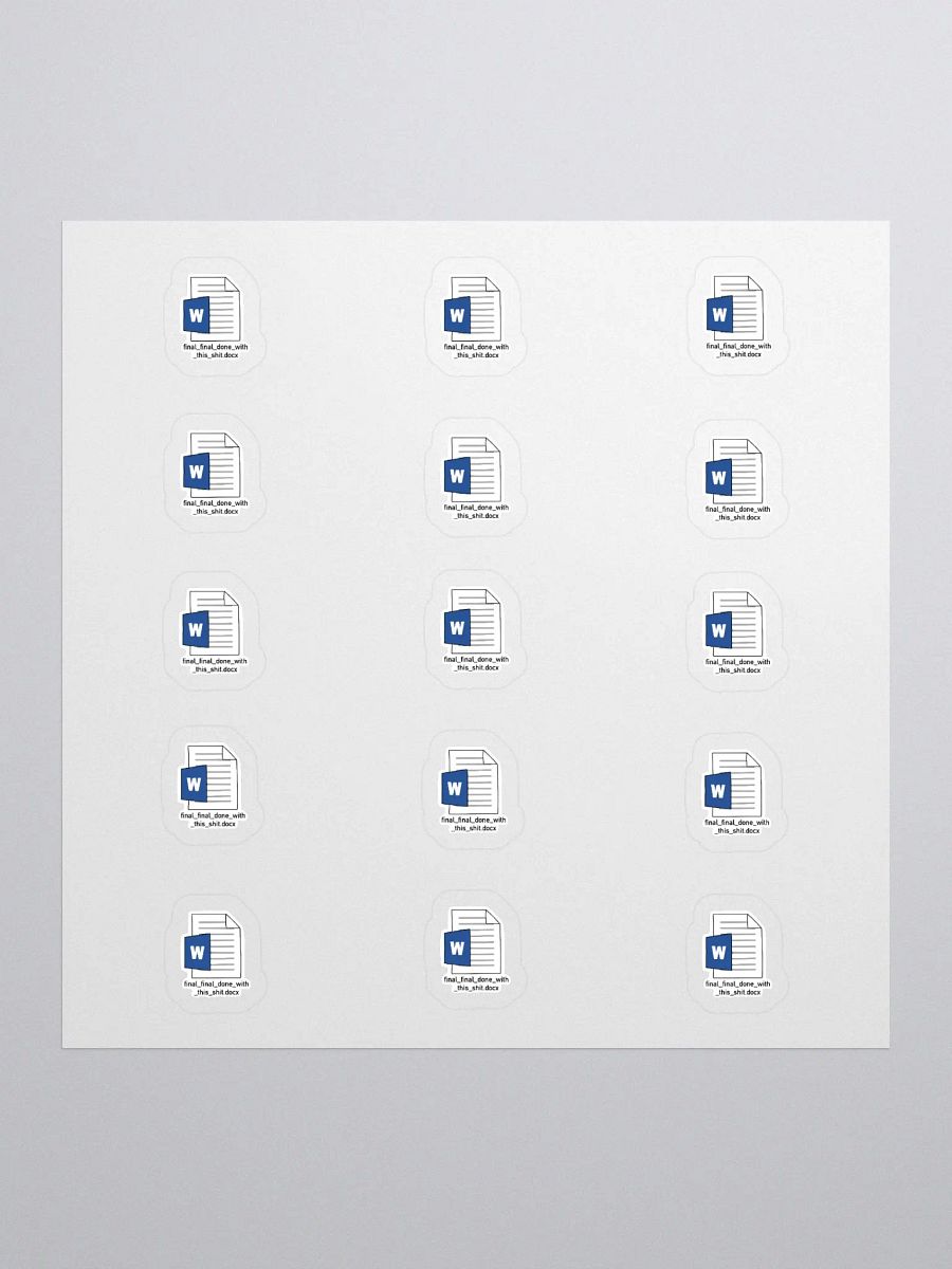 Final Name Sticker (SMALL Sheet) product image (1)