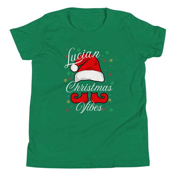 Festive Santa Hat and Elf Shoes Youth T-Shirt product image (1)