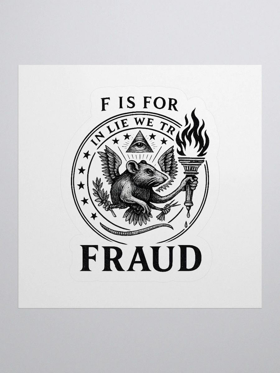 F is for fraud sticker product image (1)