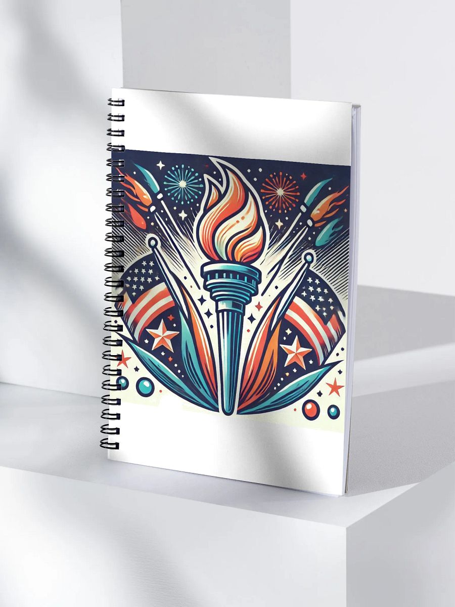Patriotic Flame Spiral Notebook product image (4)