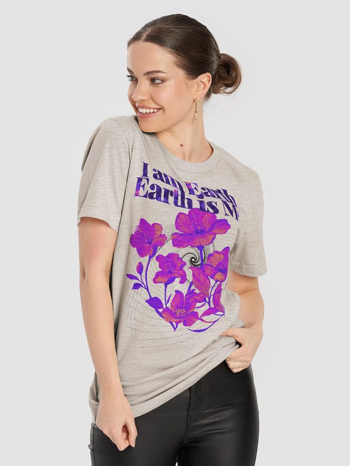 Unisex I am Earth, Earth is Me - Everything is Connected Decolonisation Tee - Neon Bright Flowers version product image (13)