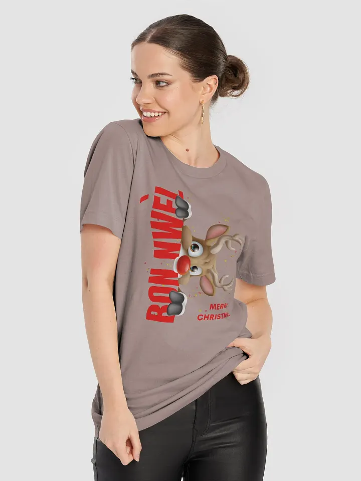 Bon Nwèl Reindeer Christmas T-Shirt product image (72)