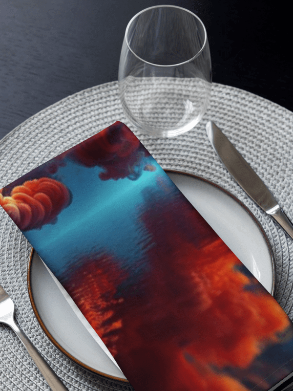Cosmic Clouds Cloth Napkin Set | AI Design no purpose no freedom product image (3)