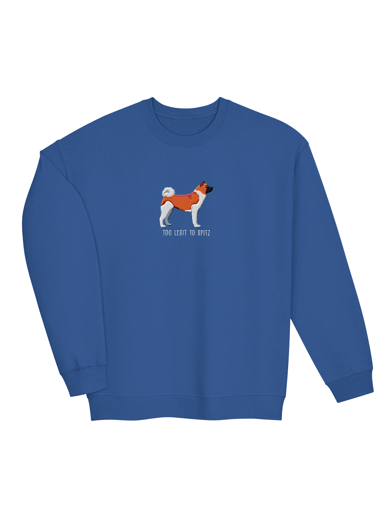 Too Legit to Spitz Sweatshirt (Embroidered) of an American Akita(Red & White) product image (15)