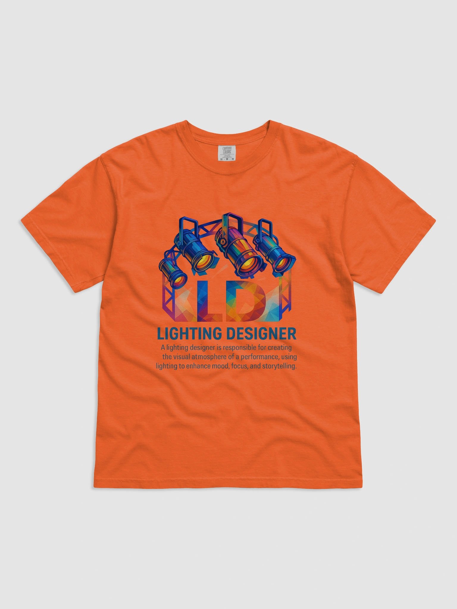 Theatrically Jerry: "LD (Light Designer) Prismatic Series" DTG T-Shirt product image (2)
