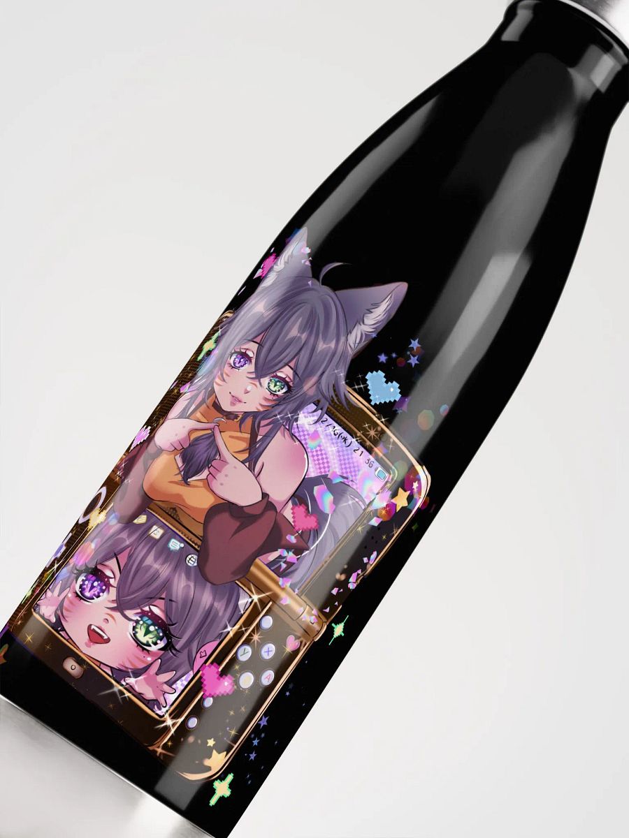 WolfcatRisi Gamer Waifu Stainless Steel Water Bottle product image (9)