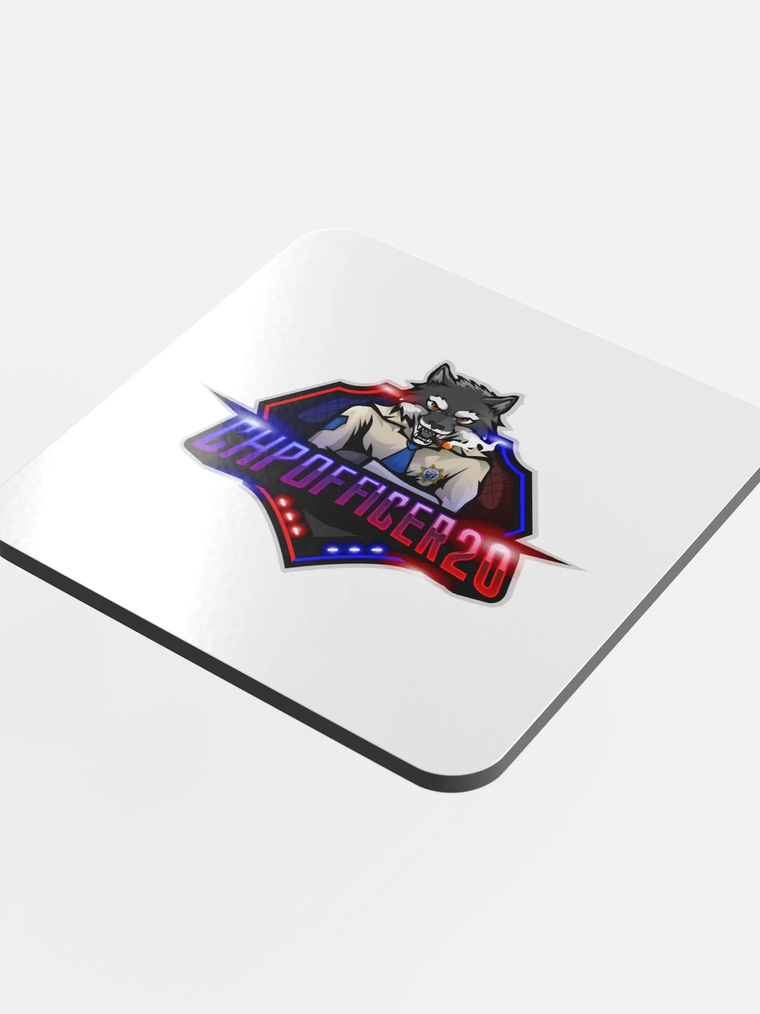 Fierce Wolf Law Enforcement Logo Coaster product image (4)