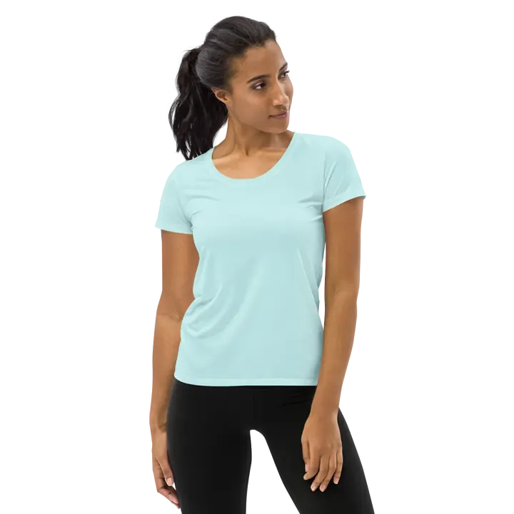 Light Cyan Women's Athletic T-Shirt product image (1)