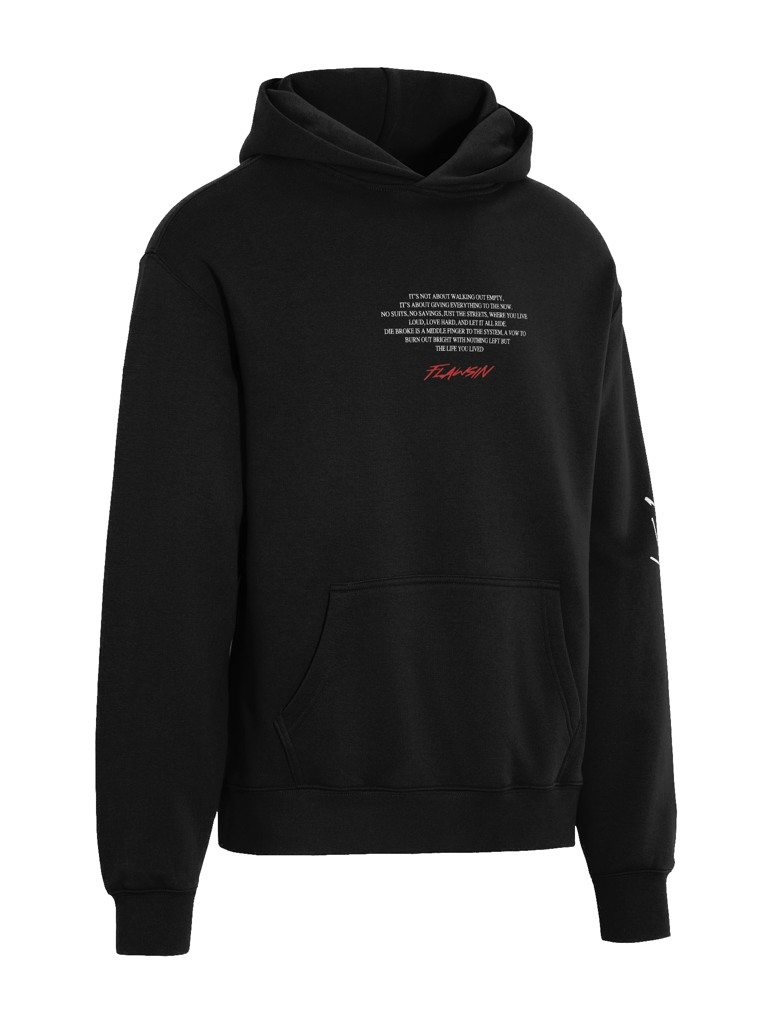 Team Flawsin Die Broke Premium Oversized Hoodie product image (4)