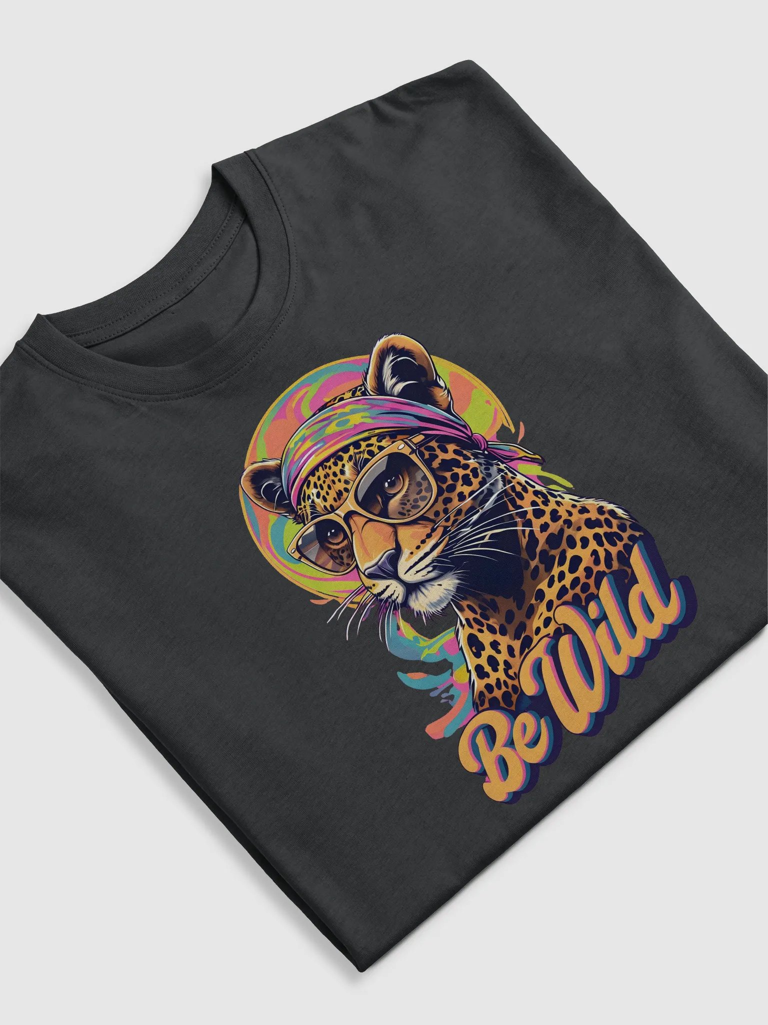 Groovy Be Wild Psychedelic Leopard Heavyweight Tee product image (5)