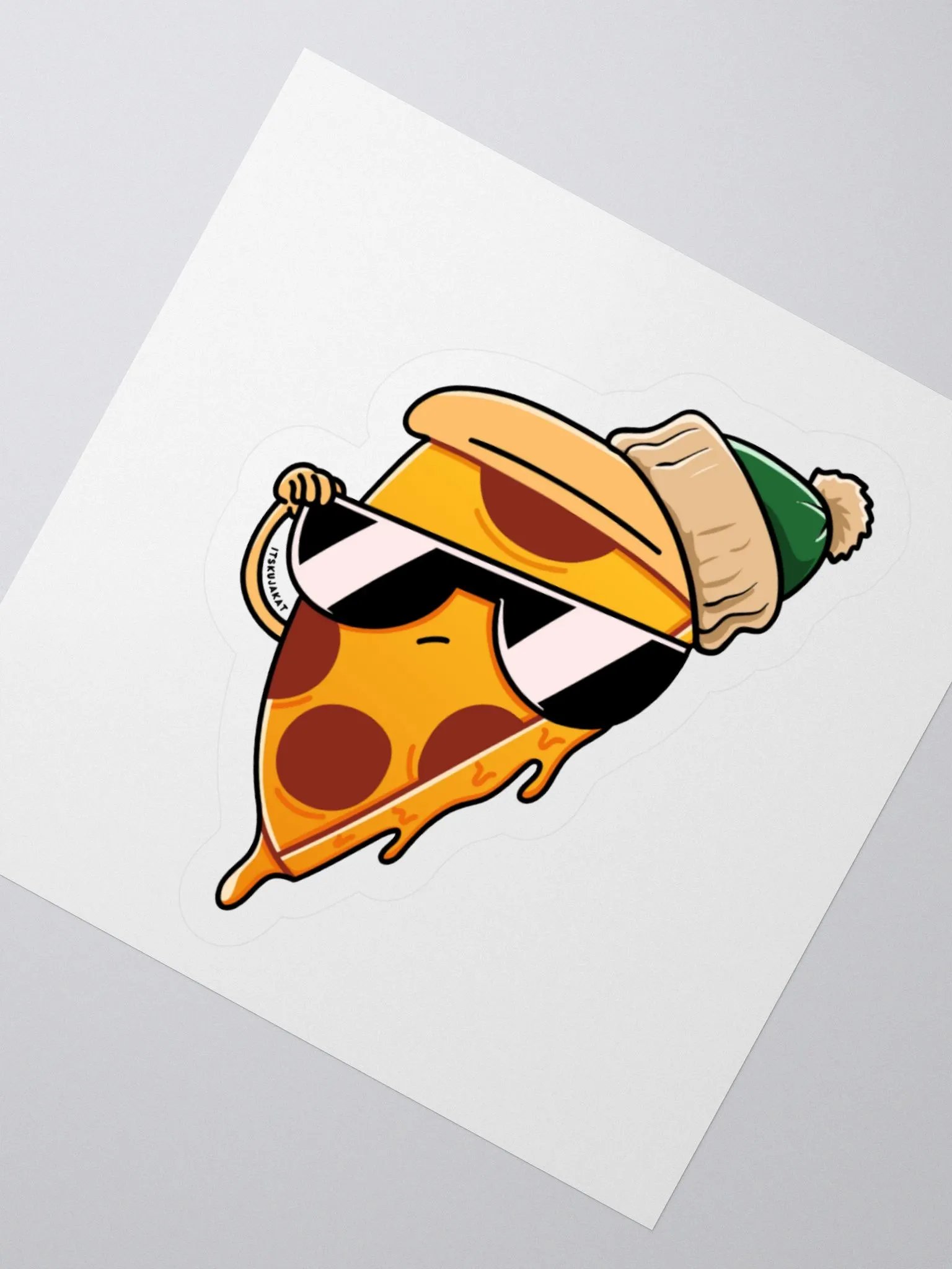 Too Cool for Yule Pizza Sticker product image (1)