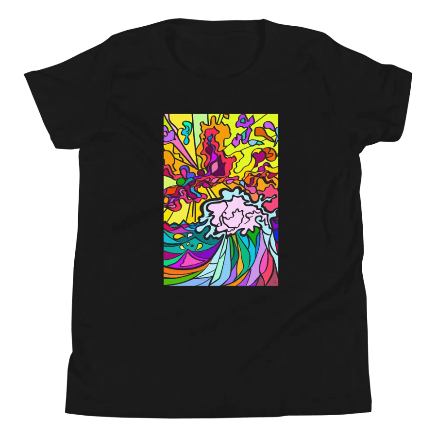Vibrant Swirls Youth T-Shirt - Wave at Sunset product image (4)