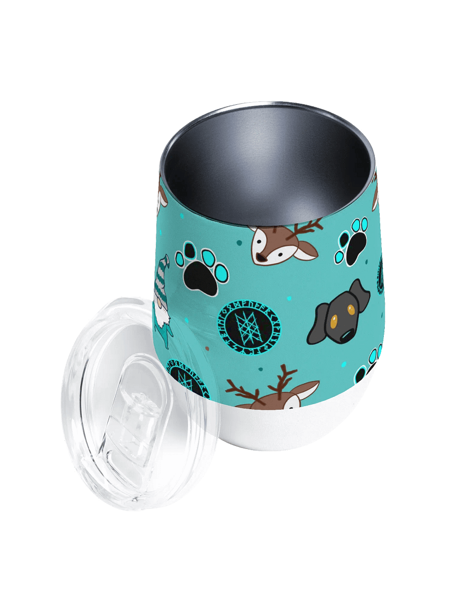 Web of Wyrd Light Teal Wine Tumbler product image (3)