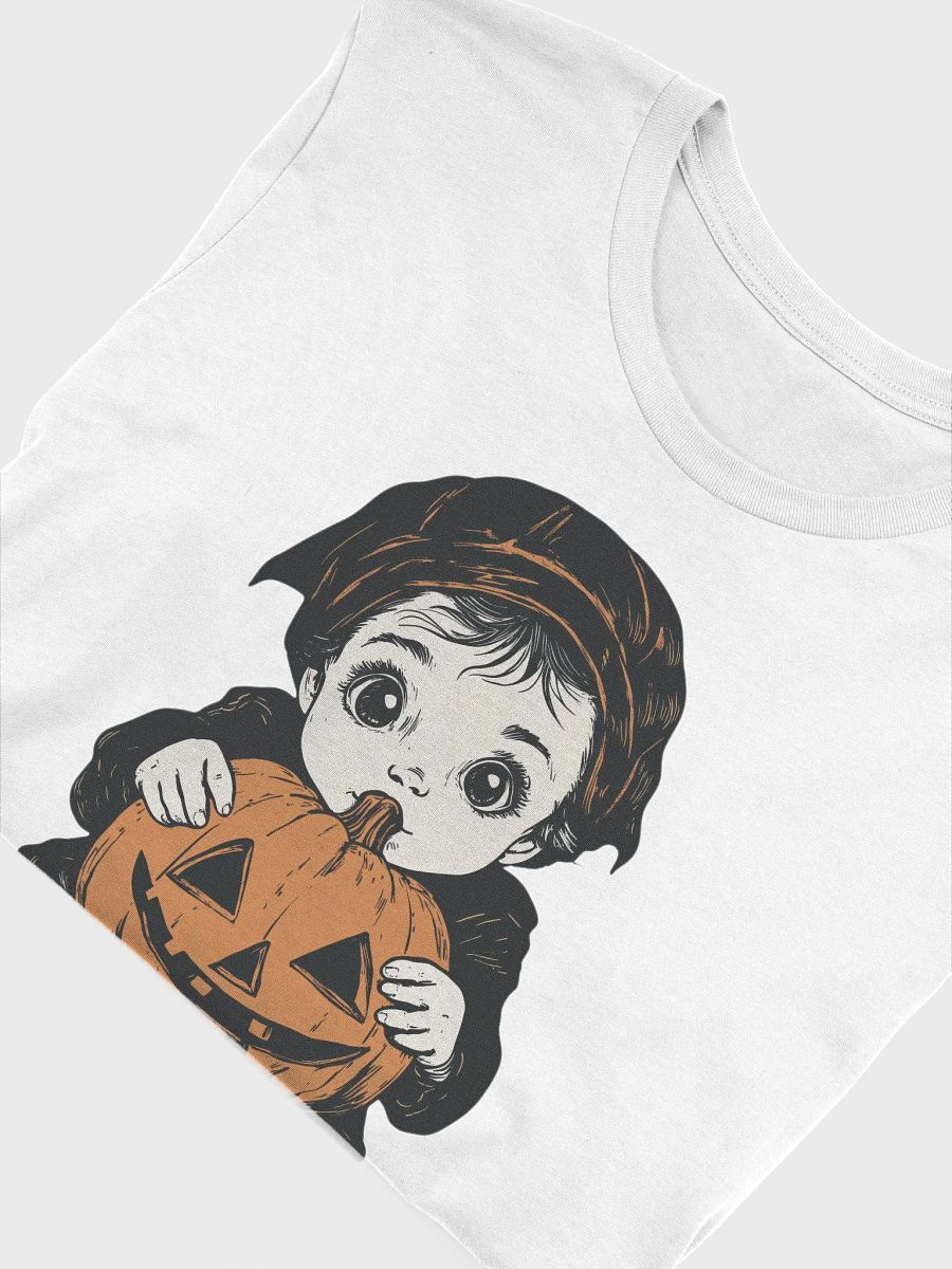 Peek-ka-boo Halloween Pumpkin Kid (Black/White T-shirt) product image (5)