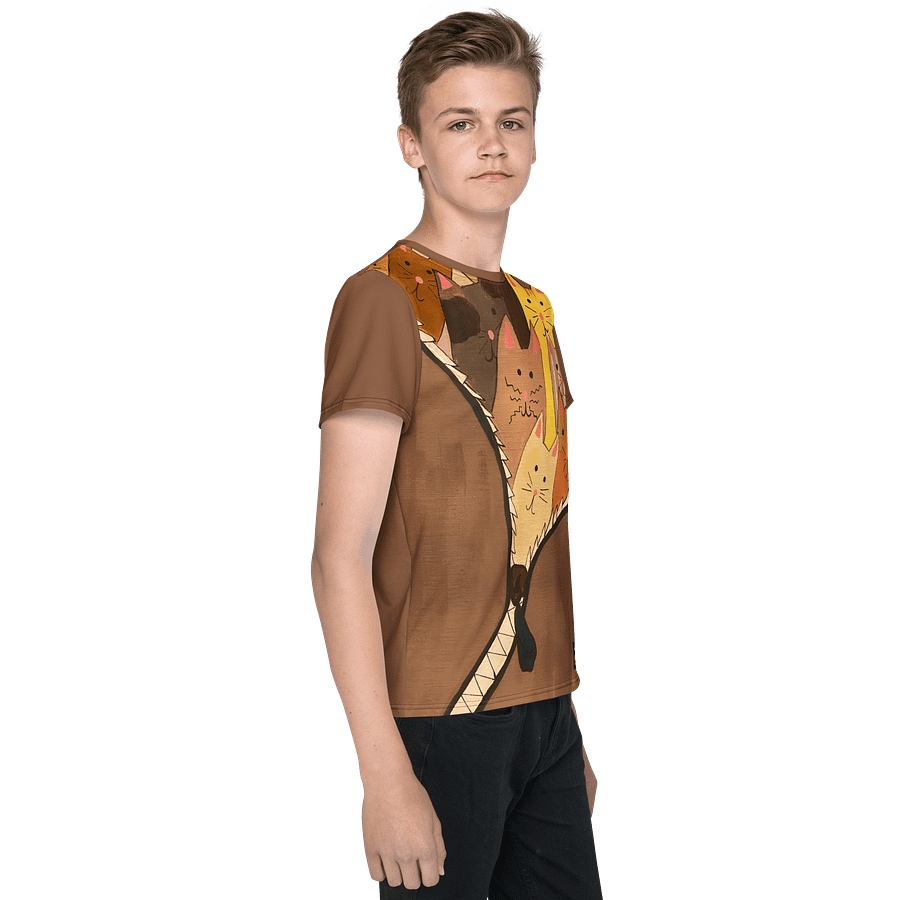 "Unleash The Cats" Youth Tee (Brown) product image (4)