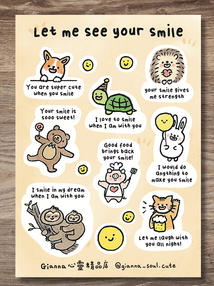 Let me see your smile | Positivity Sticker Sheet product image (1)