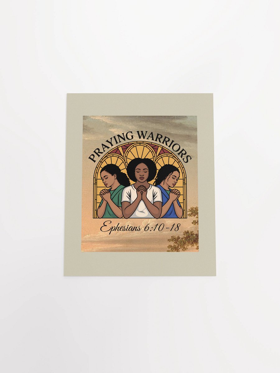 Prayer Warrior's Stained Glass Christian Paper Matte Poster- Printable product image (4)