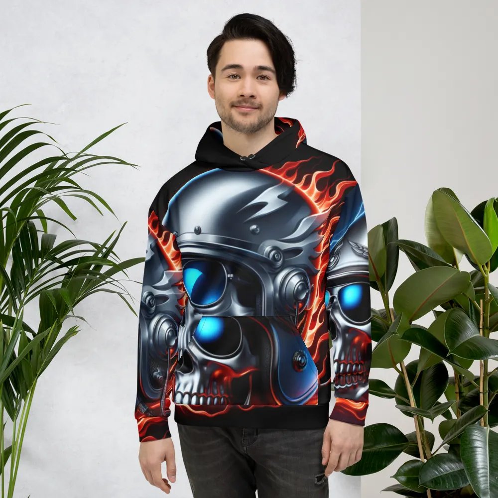 Flaming Skull - Unisex Skull Hoodie #48 product image (4)