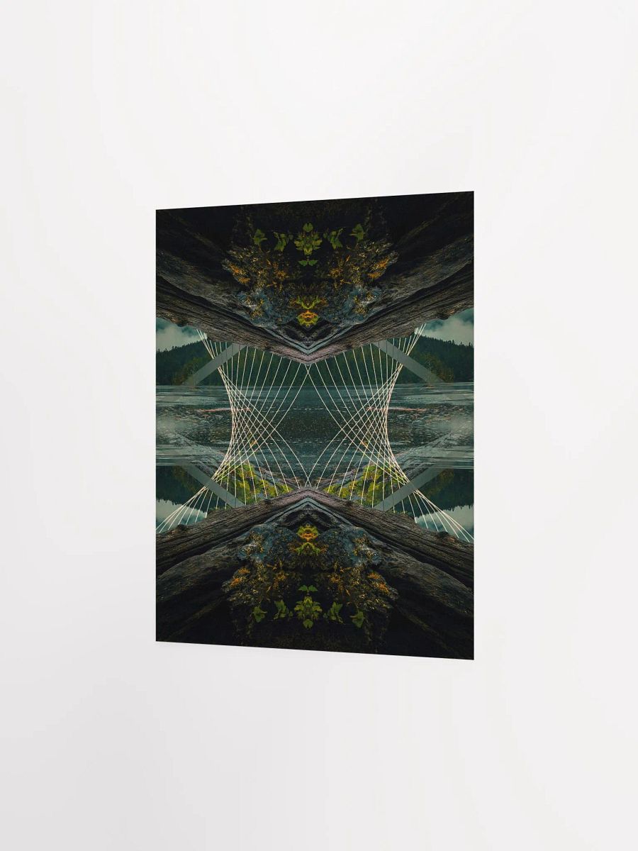 Geometric Art Print - Rainy Lake (Original) product image (2)