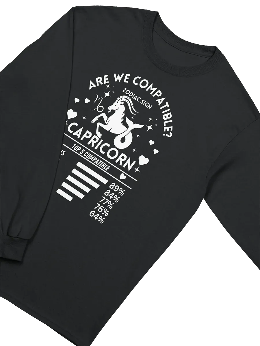 Capricorn Zodiac Sign Romantic Compatibility - Gildan Ultra Cotton Unisex Long Sleeve T-Shirt - Dark Colors product image (3)
