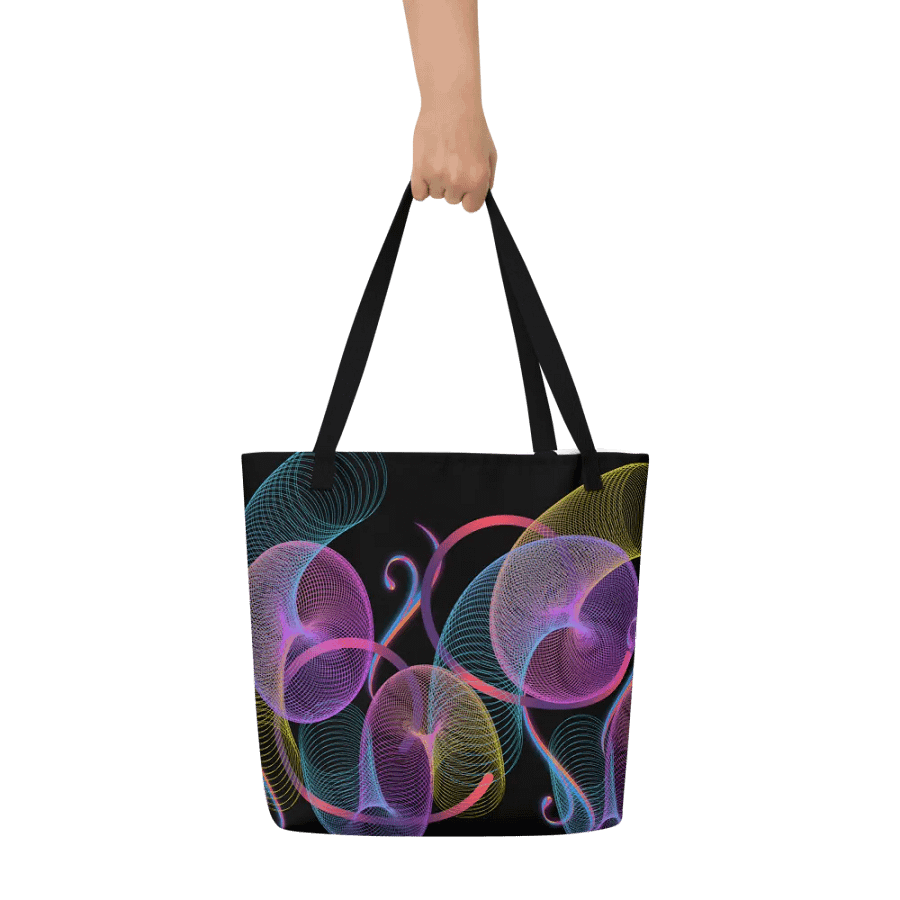Mesmerizing Spiral Wave Tote Bag metaverse entusiast genz ladies and girls product image (6)