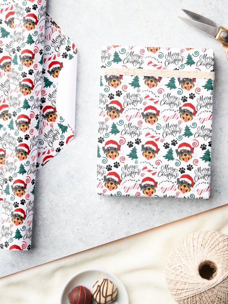 Rottweiler Christmas Gift Wrapping Paper product image (3)