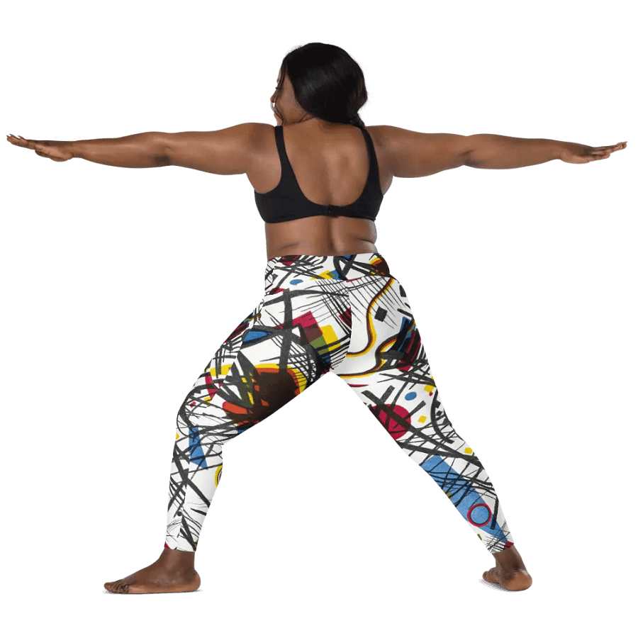 Abstract Lithographic Pattern Design Leggings with pockets - V3 product image (4)
