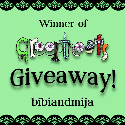 *GIVEAWAY ANNOUNCEMENT*

The first Creeptreats giveaway has closed and the wheel generator app has spoken! The winner is @bib...