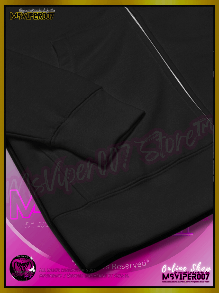 Hoodie [ Embroidered / DTG Design(s) ] - MsViper007's "Warrior Spirit-Plate Up!!!" - (flamingo / royal pink) Zip Up Hoodie By Anna H. product image (5)