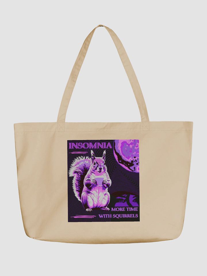 Insomnia Squirrel Organic Tote Bag product image (1)