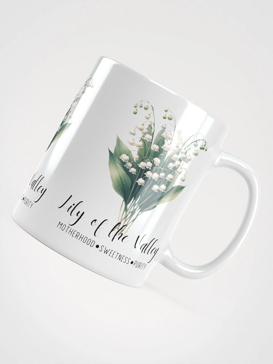 Lily of the Valley Ceramic White Mug: Motherhood, Sweetness, Purity May Birth Month Flower product image (6)