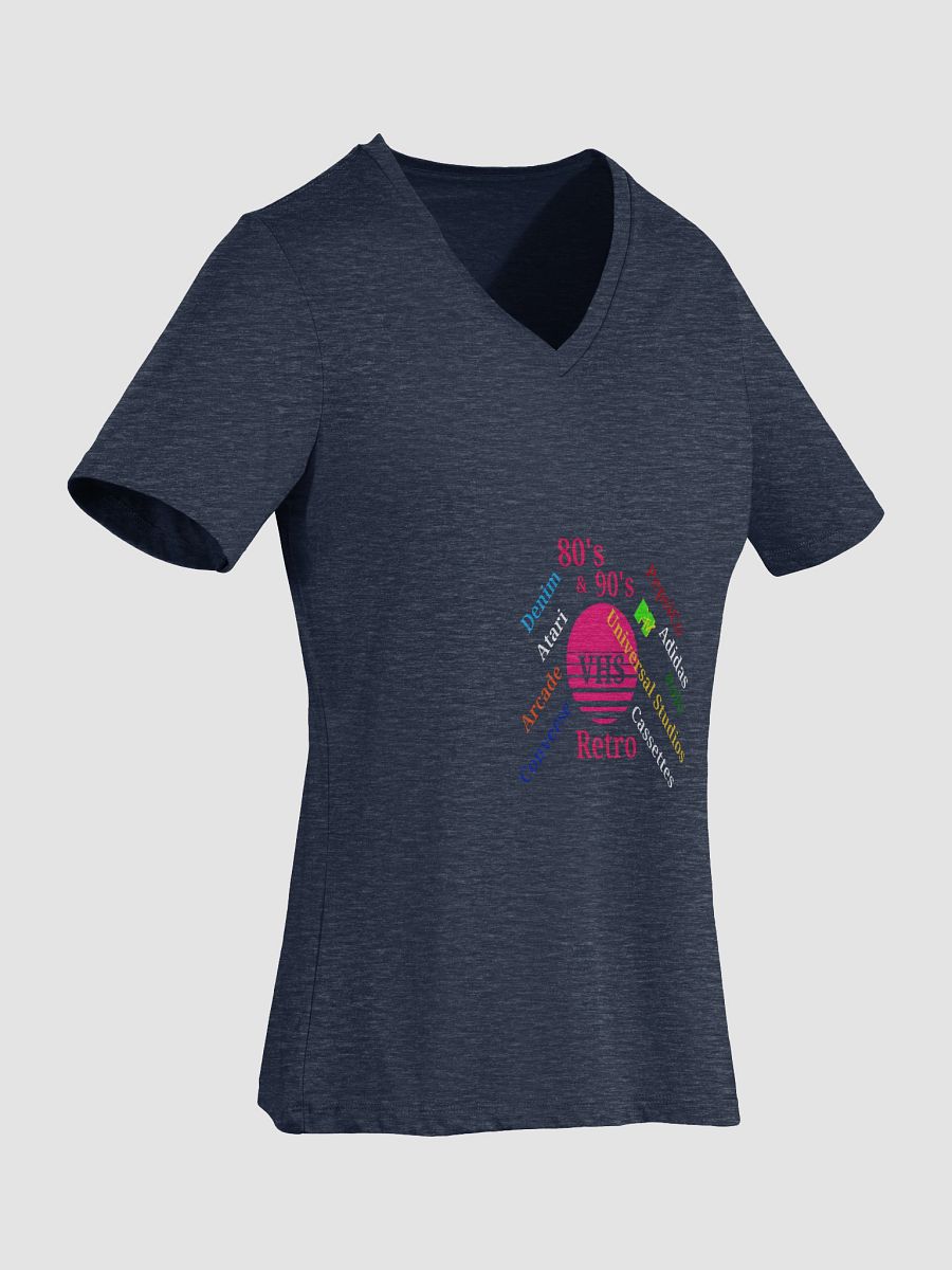Retro Nostalgia VHS Circle Women's V-Neck Tee product image (4)