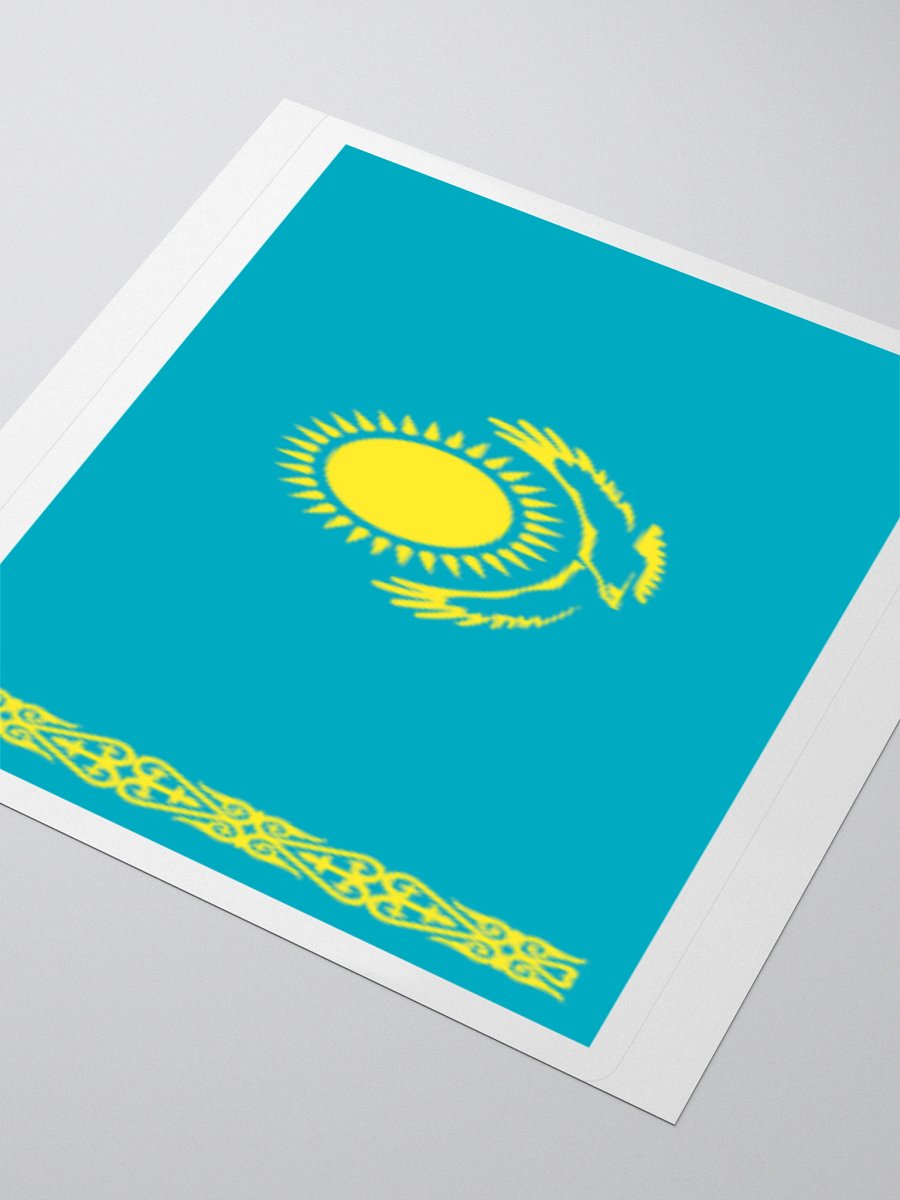 Kazakhstan Flag Sticker | Sun and Eagle Design | Durable Vinyl | 3 Sizes product image (7)