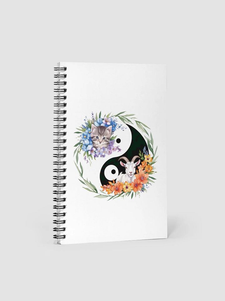 Yin-Yang Floral Harmony Spiral Notebook product image (1)